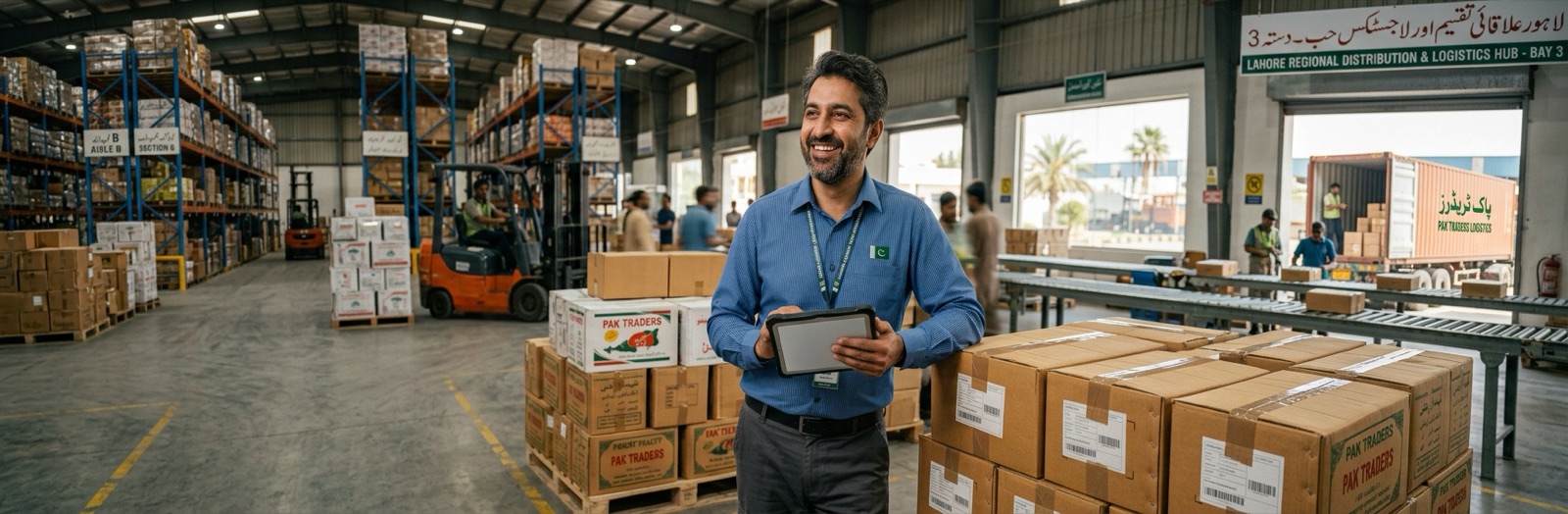 Warehouse team managing procurement inventory